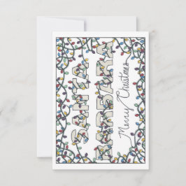 Santa Barbara Kerstverlichting Bedankkaart