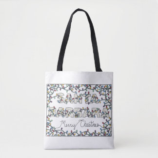 Santa Barbara Kerstverlichting Tote Bag