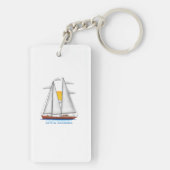 Santa Barbara Kustal Nautical Sailing Sailor Sleutelhanger (achterkant)
