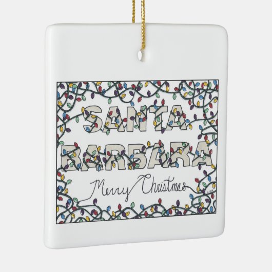 Santa Barbara Lights Keramisch Ornament (Rechts)