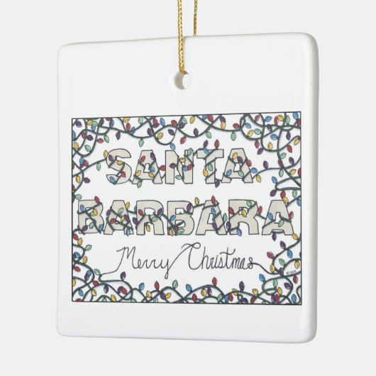Santa Barbara Lights Keramisch Ornament (Links)