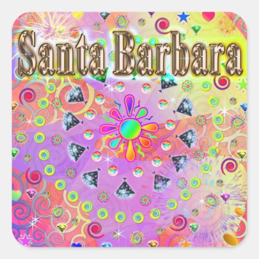Santa Barbara Lucky Golden Sticker (Voorkant)