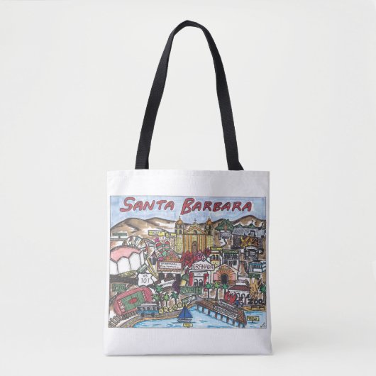 Santa Barbara Map Canvas tas (Voorkant)