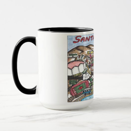 Santa Barbara Map Coffee Mok (Links)
