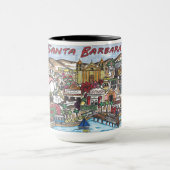 Santa Barbara Map Coffee Mok (Midden)