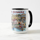 Santa Barbara Map Coffee Mok (Voorkant rechts)