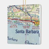 Santa Barbara  Map Keramisch Ornament (Links)