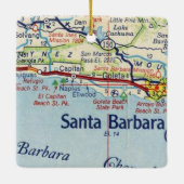 Santa Barbara  Map Keramisch Ornament (Achterkant)