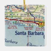 Santa Barbara  Map Keramisch Ornament (Voorkant)