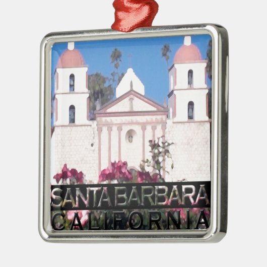 Santa Barbara Metalen Ornament (Links)