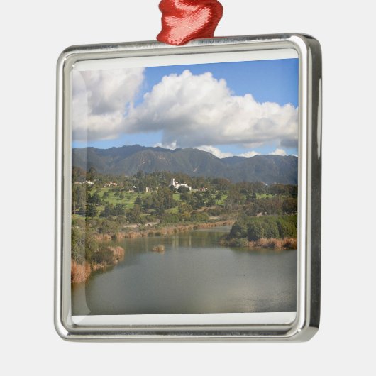 Santa Barbara Metalen Ornament (Links)