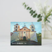 Santa Barbara Mission Briefkaart (Staand voorkant)