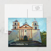 Santa Barbara Mission Briefkaart (Voorkant / Achterkant)
