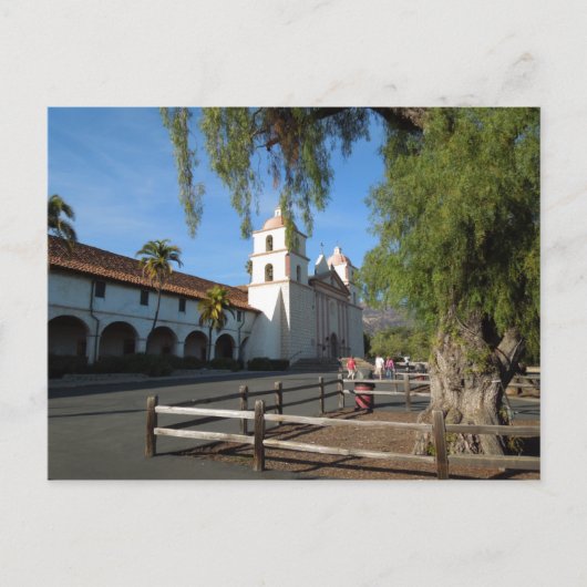 Santa Barbara Mission, Californië Briefkaart (Voorkant)