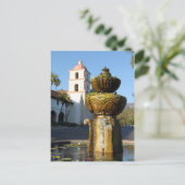 Santa Barbara Mission Fountain Briefkaart (Staand voorkant)