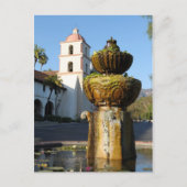 Santa Barbara Mission Fountain Briefkaart (Voorkant)