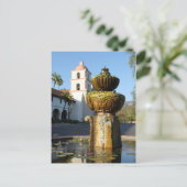 Santa Barbara Mission Fountain Briefkaart (Staand voorkant)