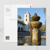 Santa Barbara Mission Fountain Briefkaart (Voorkant / Achterkant)