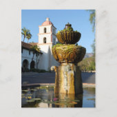 Santa Barbara Mission Fountain Briefkaart (Voorkant)