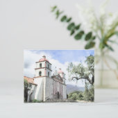 Santa Barbara Mission Waterverf Briefkaart (Staand voorkant)