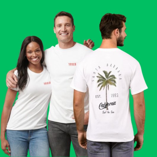 Santa Barbara Palm Tree California 1983 T-shirt