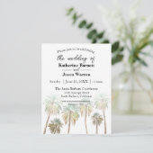 Santa Barbara Palm Trees Beach Waterverf Kaart (Staand voorkant)