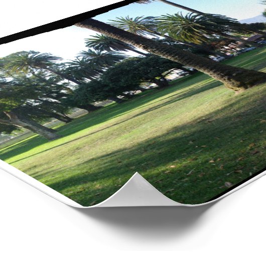 Santa Barbara Panorama- Pershing Park Poster (Hoek)