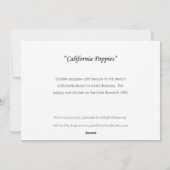 Santa Barbara Poppies Feestdagenkaart (Achterkant)