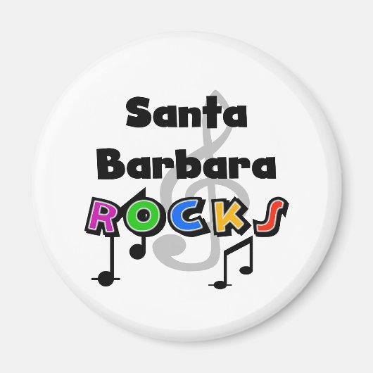 Santa Barbara Rocks Magneet (Voorkant)