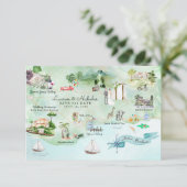 Santa Barbara | Routekaart bestemming bruiloft Kaart (Staand voorkant)