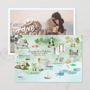 Santa Barbara   Routekaart bestemming bruiloft Kaart