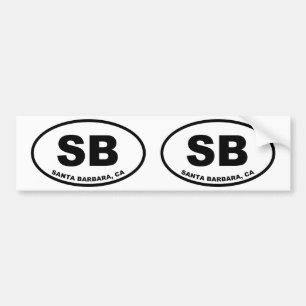 Santa Barbara SB Bumpersticker