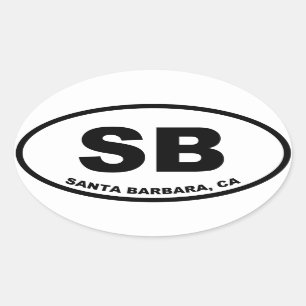 Santa Barbara SB Ovale Sticker