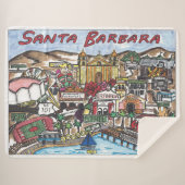 Santa Barbara Sherpa Throw Blanket (Voorkant (horizontaal))