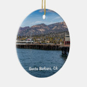 Santa Barbara, Stearns Wharf en Brown Pelican Keramisch Ornament (Rechts)