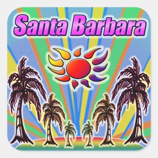 Santa Barbara Summer Love Sticker (Voorkant)