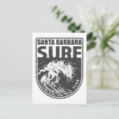 Santa Barbara Surf Club California Emblem Briefkaart (Staand voorkant)