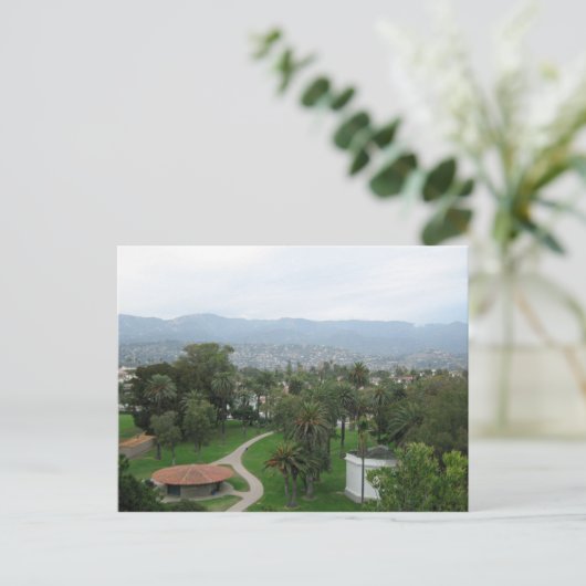 Santa Barbara Uitzicht vanaf SBCC Briefkaart (Staand voorkant)