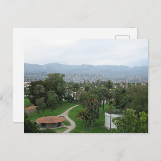 Santa Barbara Uitzicht vanaf SBCC Briefkaart (Voorkant / Achterkant)