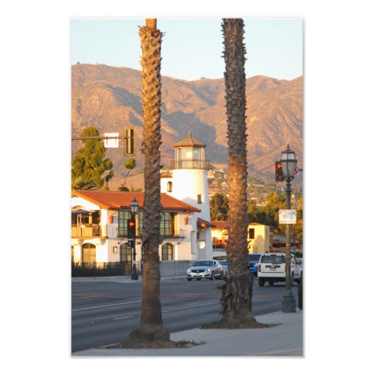 Santa Barbara vuurtoren, Californië Foto Afdruk (Voorkant)