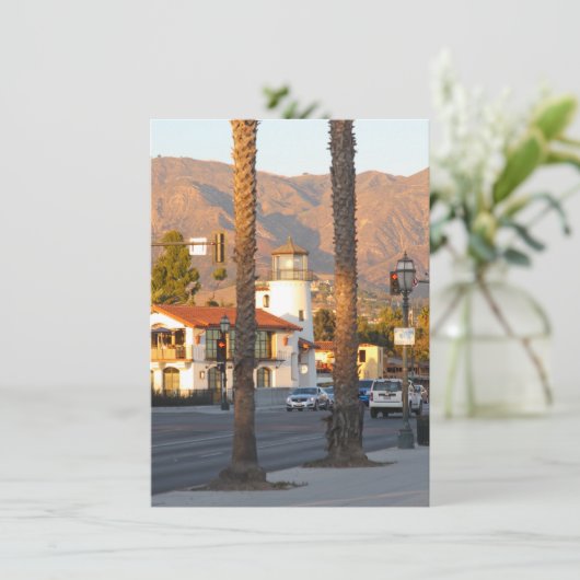 Santa Barbara vuurtoren, Californië kaart (Staand voorkant)