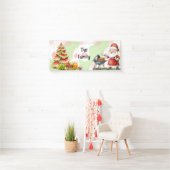 Santa Barbecue Kerstmis in juli Pool Party Spandoek (Insitu)