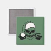 Santa Barbell Fridge Magnet Gym Exercise Gift (Voorkant / Achterkant)