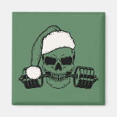 Santa Barbell Fridge Magnet Gym Exercise Gift (Voorkant)