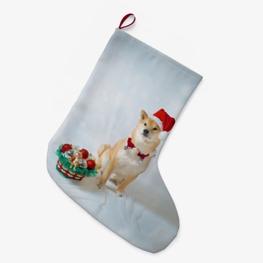 Santa Barkley kerststkoning Grote Kerstsok (Voorkant (Hangend))