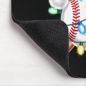 Santa Baseball Player Santa Hat Men Boys Christmas Muismat (Hoek)