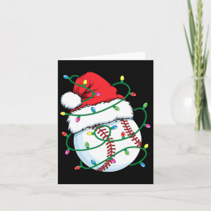 Santa Baseball Sportbal Mannen Jongens Kerst Xmas Kaart
