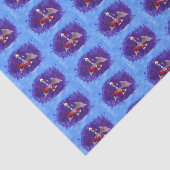 Santa Bat blauw tissuepapier gespreid (Detail)