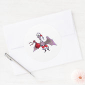 Santa Bat grote ronde stickers vel (Envelop)