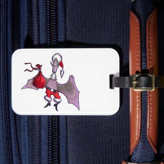 Santa Bat horizontal luggage tag Bagagelabel (Voorkant Insitu 4)